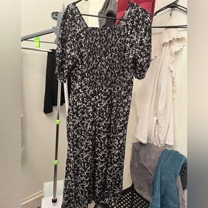 Black Floral Dress Size M